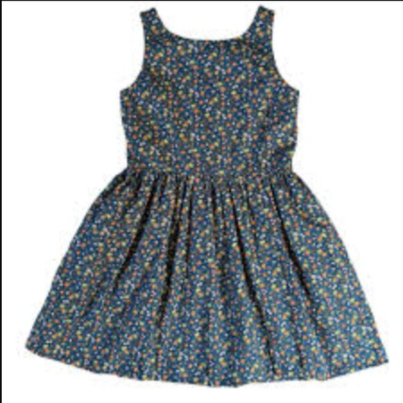 Polo Ralph Lauren Other - Polo Ralph Lauren Girls Blue Floral Cotton Dress 6X Sleeveless Pockets